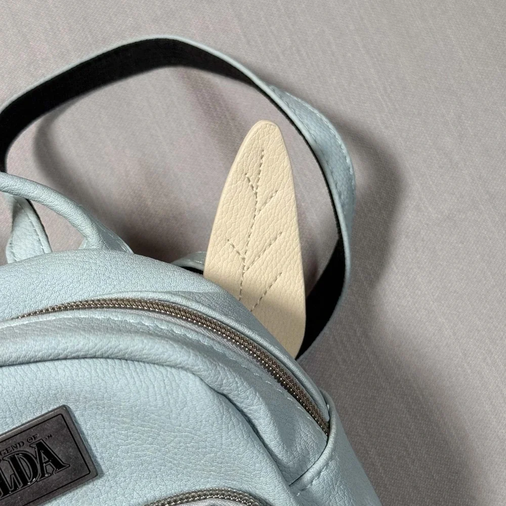 The Legend of Zelda Mini Backpack Blue Faux Leather Winged Gamer Bag New